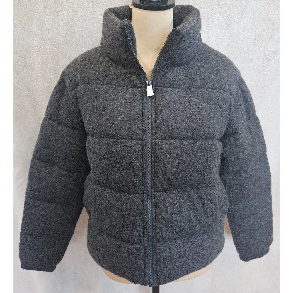 NWT Latest QUINCE Mongolian Cashmere Puffer Jacket in Charcoal  SX, Ret. $400!